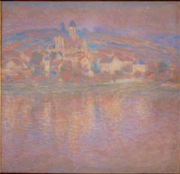Vetheuil, zapadající slunce